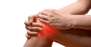 crossfit recovery: woman with knee pain
