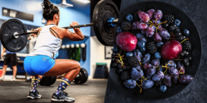 Athlete and fruits