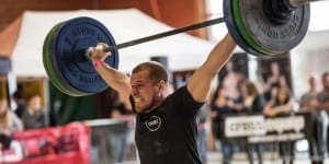 hang snatch crossfitter snatch barbell lift with full hydration