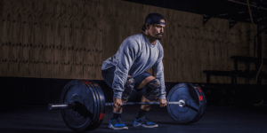 squat clean reahband athlete Josh Bridges