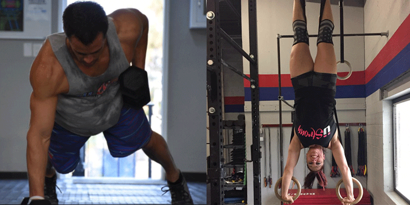 Ben Bergeron and Christa Giordano training