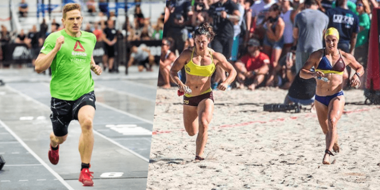 Brent Fikowski and Tia-Clair Toomey running