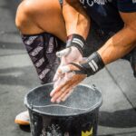 Muscle Growth chalking up athlete