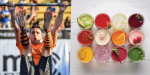 Athlete and smoothie