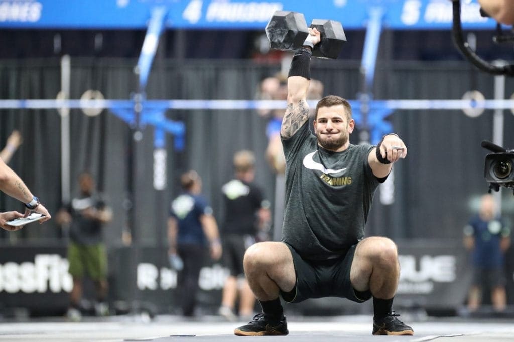 fraser dumbbell overhead squat