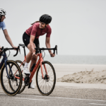 Women cycling on bikes
