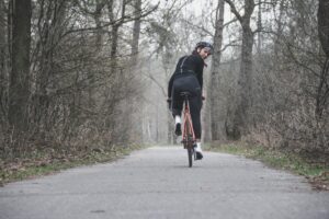 rider improves her cycling though training