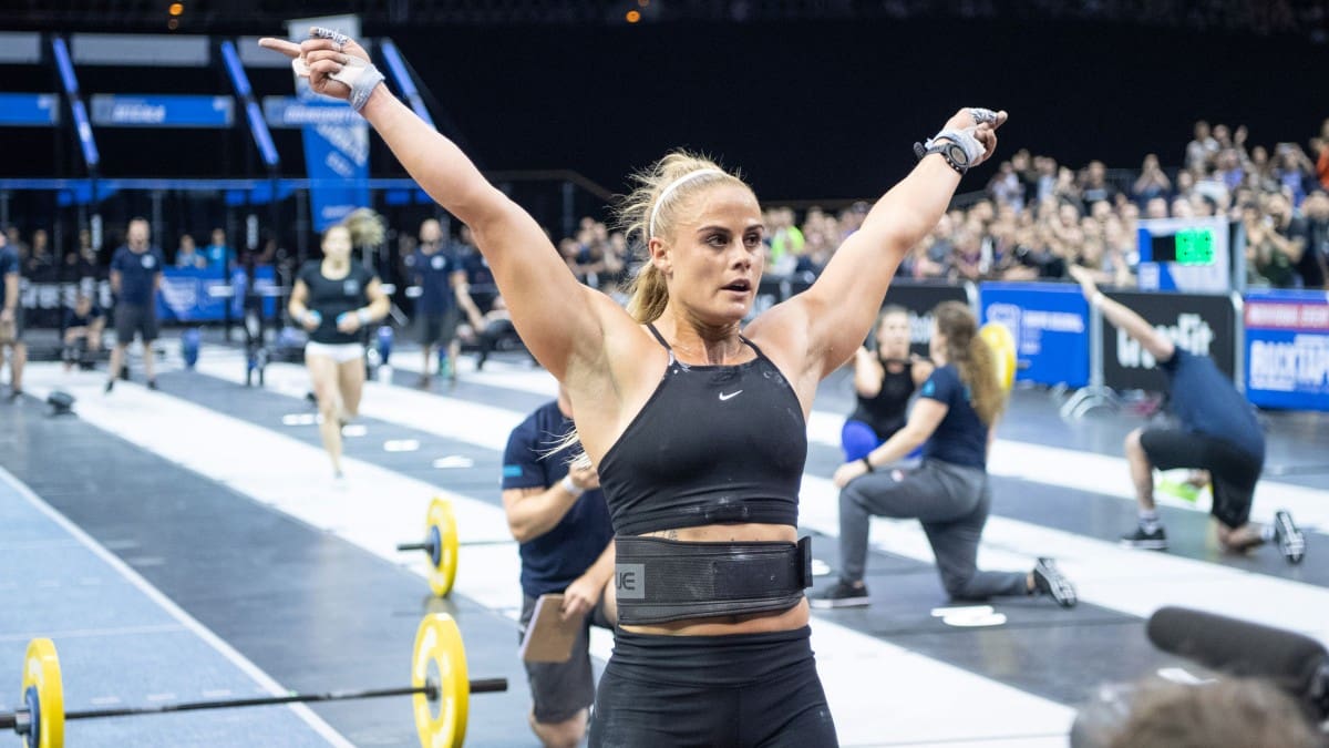 sara sigmundsdottir at the end of workout