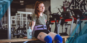 woman with belt