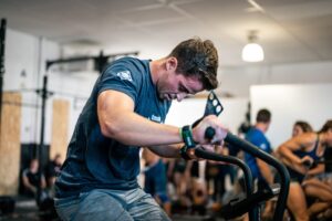 athlete does echo bike workouts