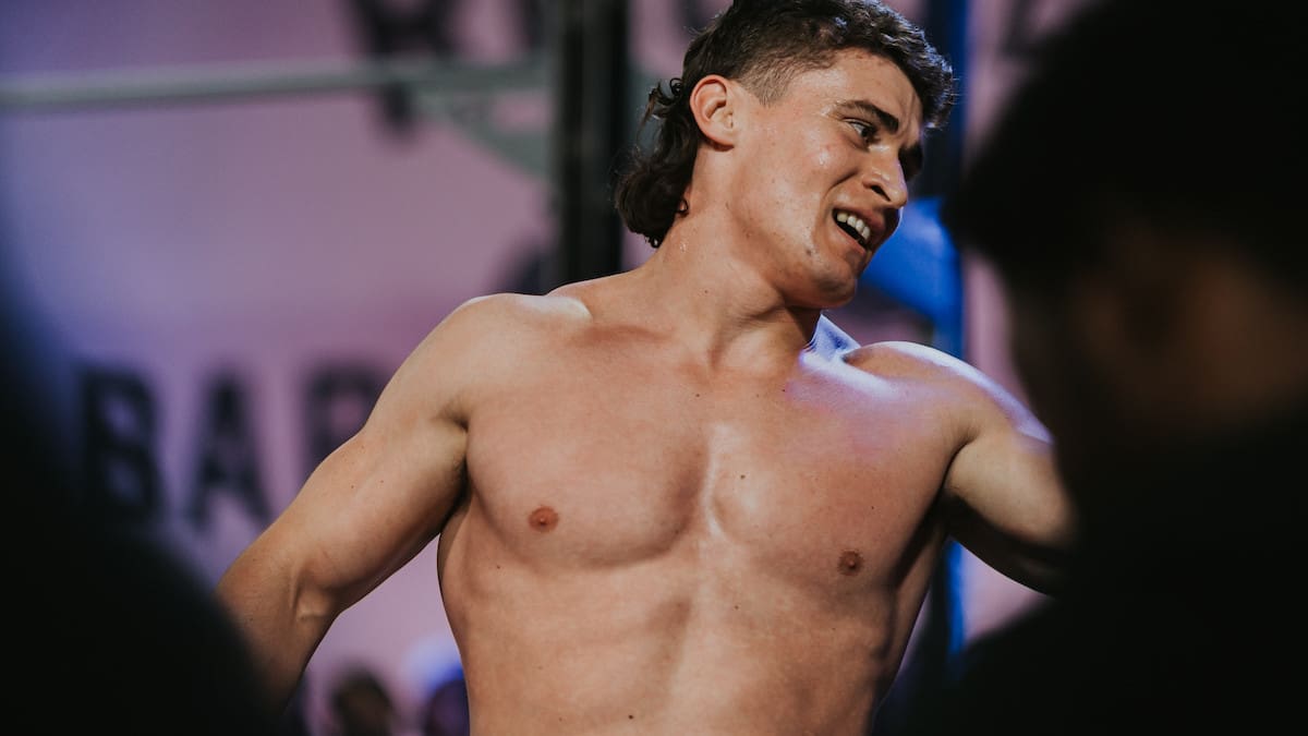 justin medeiros after workout