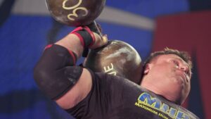man lifting weight