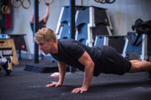 Push up in gym