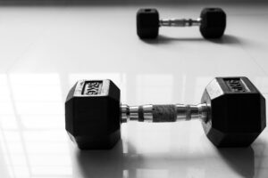 Dumbbells on the floor