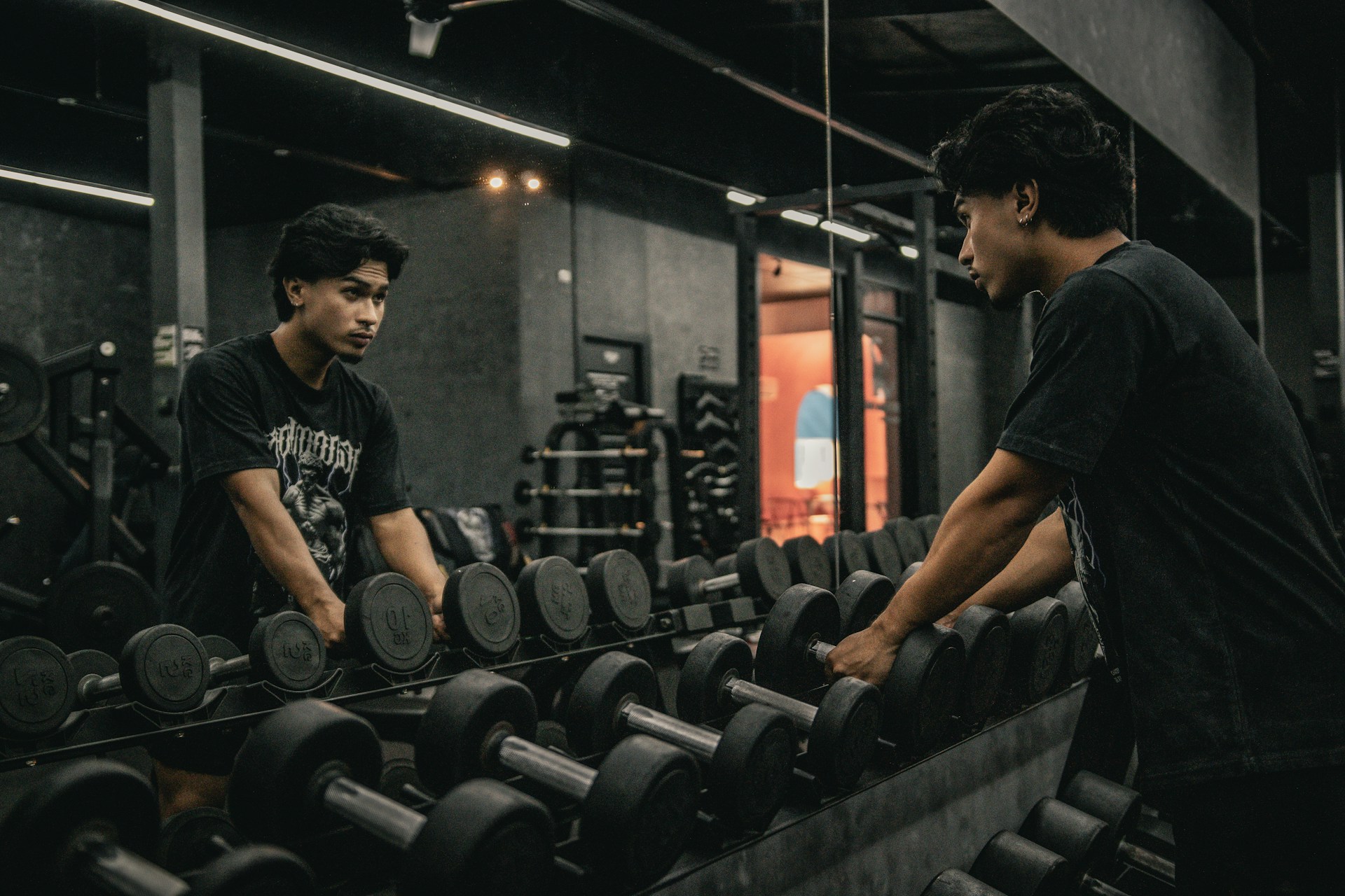 Athlete with Dumbbells
