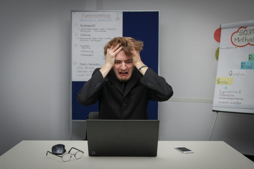 Man in office