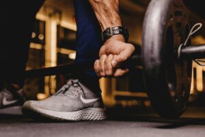 Barbell on floor