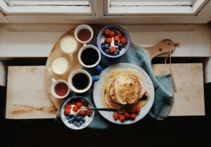Breakfast on table