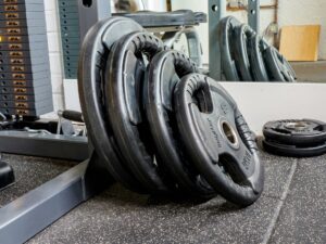 Weights on the floor