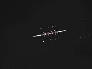Rowing on water