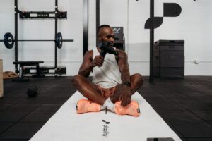 Man stretching