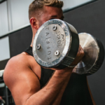 Man with dumbbells